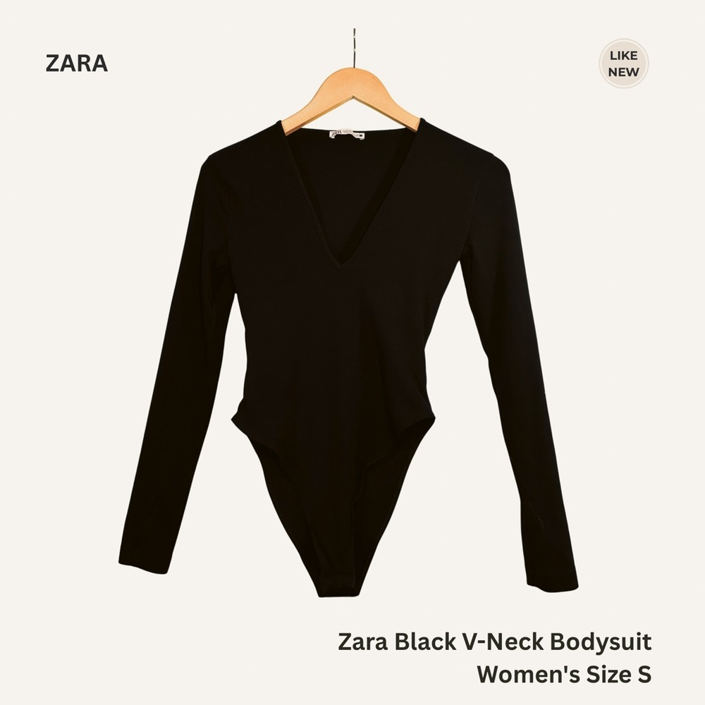 Zara Black V-Neck Bodysuit
Women's Size S